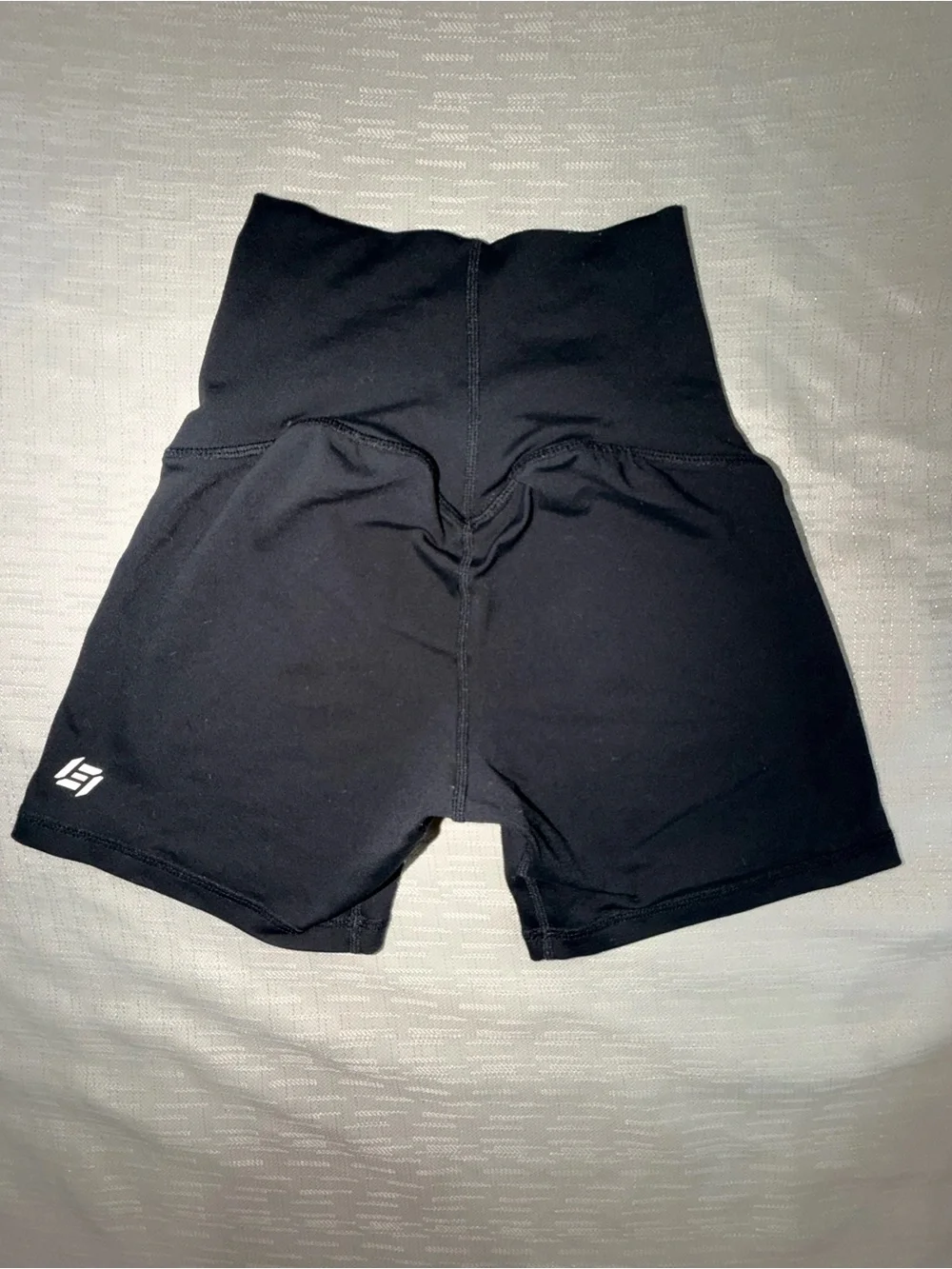 ECHT Black High-Waist Active Shorts with Logo